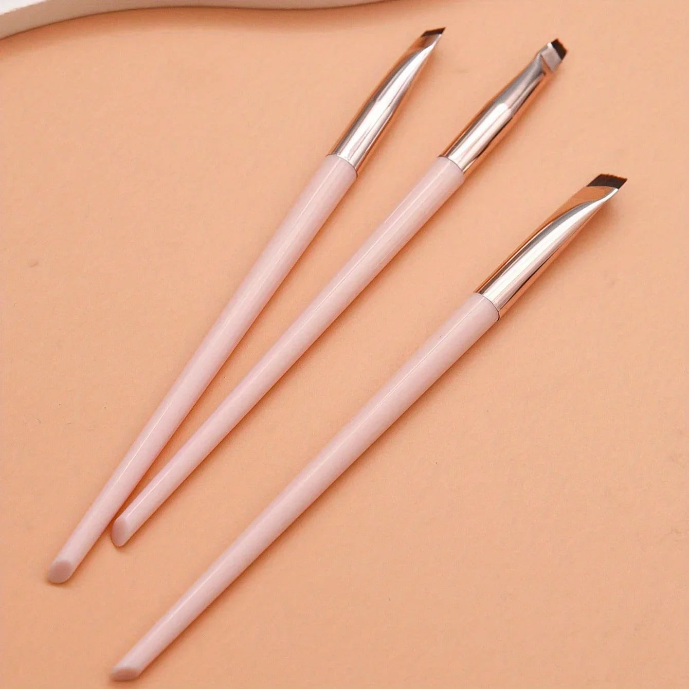 3pcs Makeup Brush Set,Blade eyeliner brush fine oblique head eyebrow brush outline eyeliner ultra-thin eye shadow brush makeup b