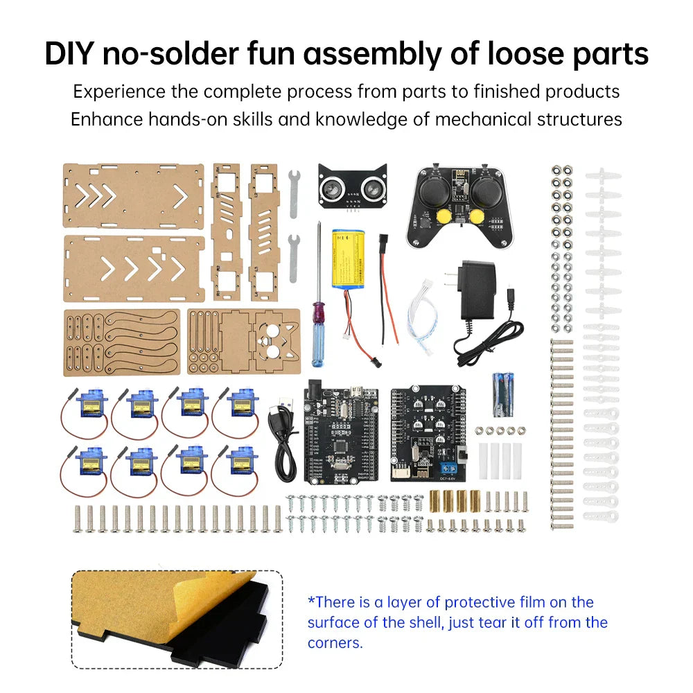 Four-Legged Robot Dog Bionic Intelligent Programming Development Robot Remote Control Robot Dog Electronic Pet Diy Kit